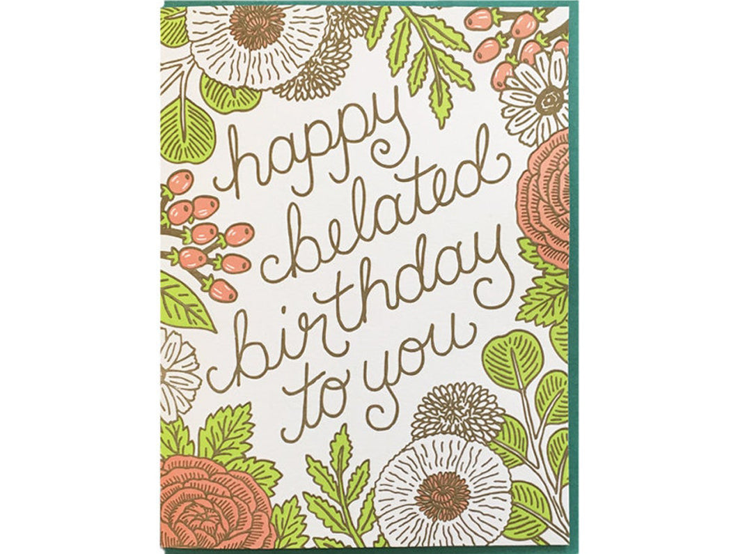 Belated Flora Greeting Card