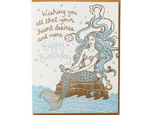 Birthday Mermaid Greeting Card