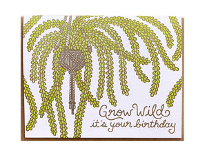 Grow Wild Birthday Greeting Card