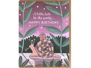 Belated Snail Greeting Card