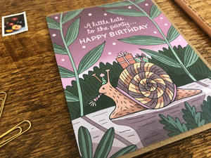 Belated Snail Greeting Card