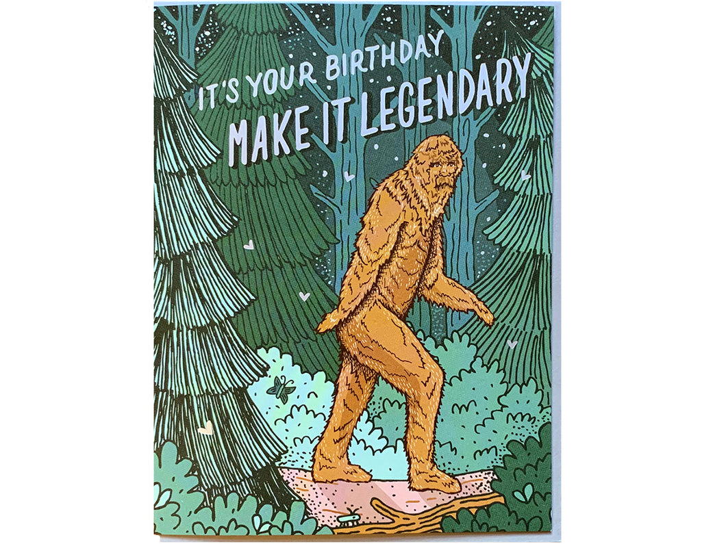 Bigfoot Birthday Greeting Card