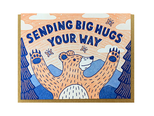 Big Hugs Bear Greeting Card