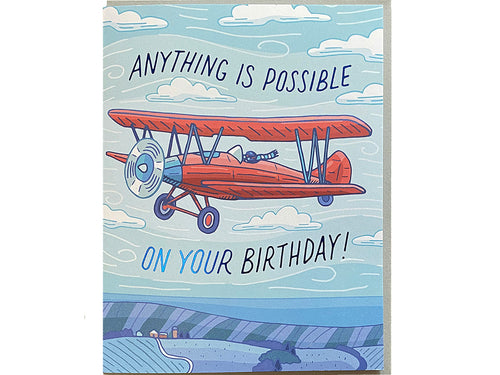 Airplane Birthday Greeting Card