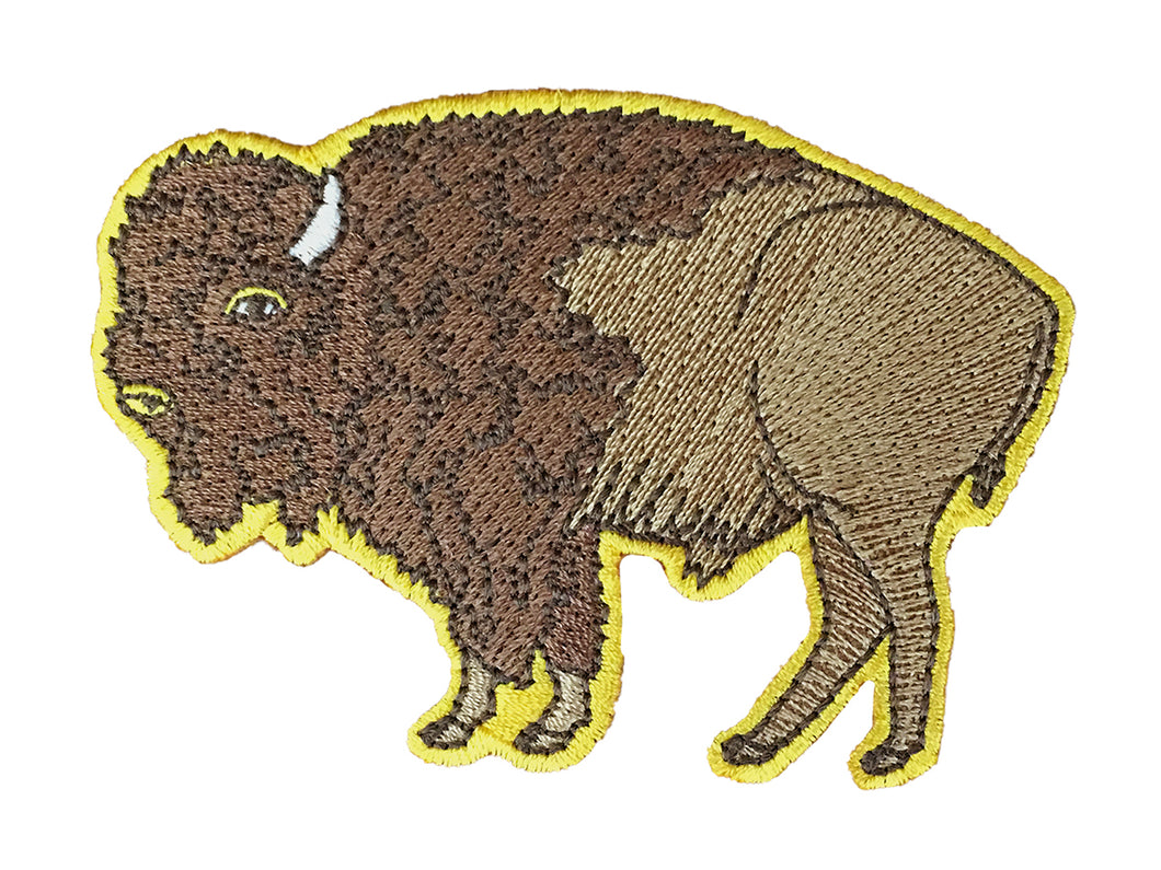 American Bison Morale Patch – Embroidered Buffalo Hook & Loop Tactical Patch (Made In USA)