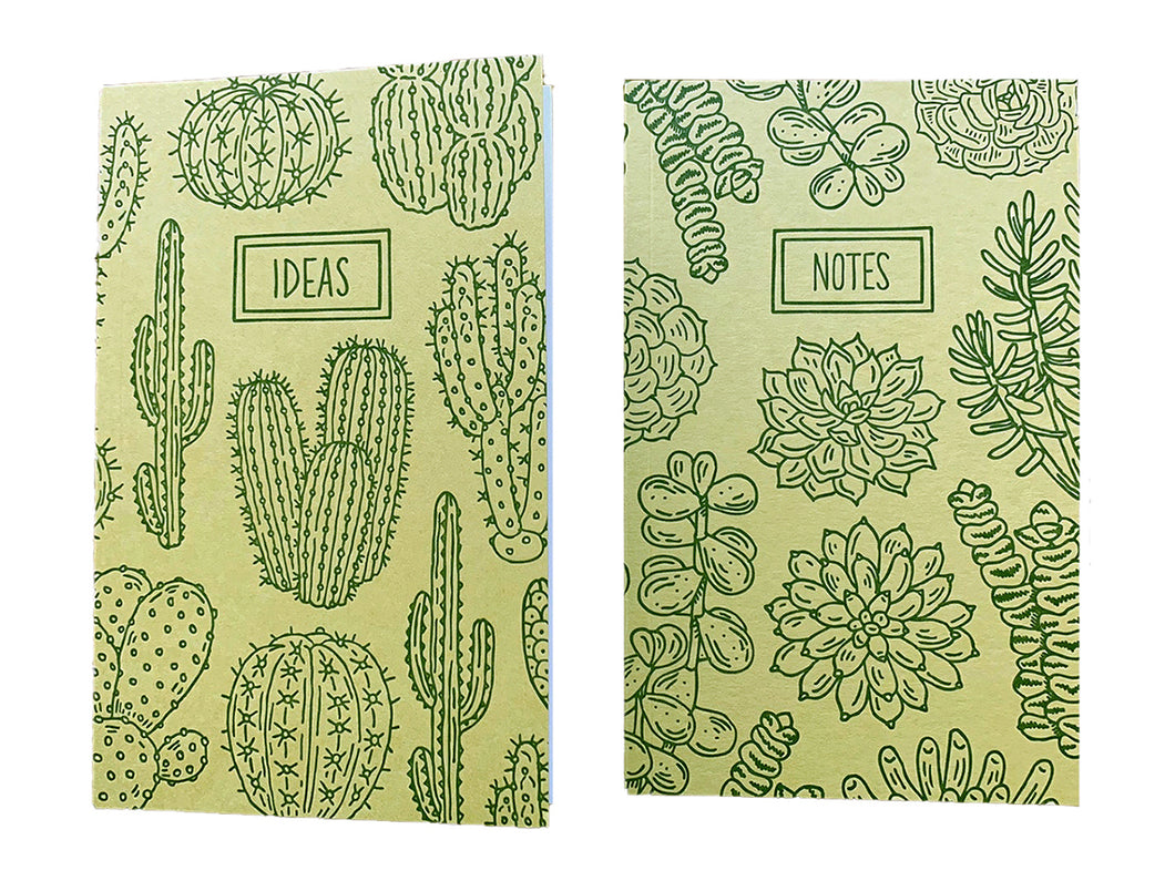 Cacti & Succulents Pocket Notebook Set