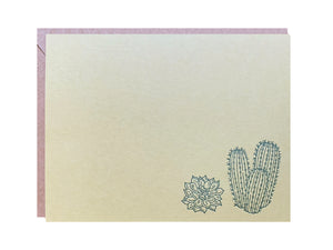 Cacti & Succulents Mixed Flat Stationery