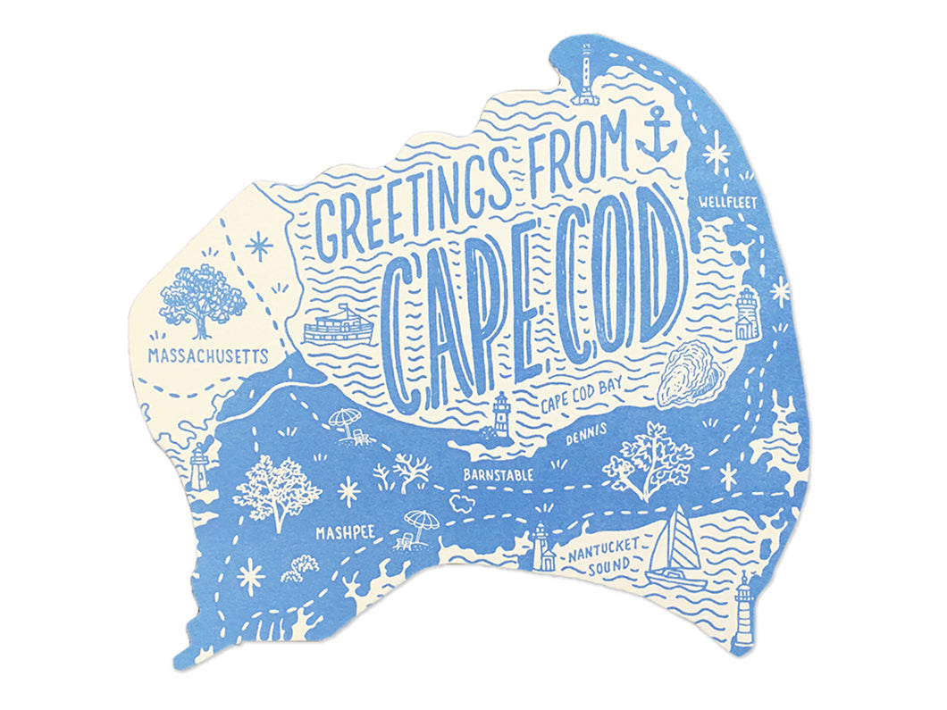 Greetings from Cape Cod Postcard