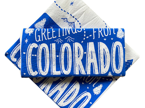 Greetings from Colorado Tea Towel