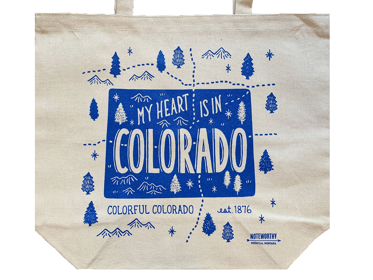 My Heart is in Colorado, Tote Bag – Noteworthy Paper & Press