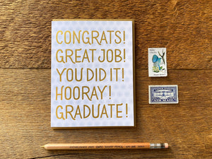 Congrats Grad Words Greeting Card