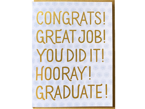 Congrats Grad Words Greeting Card