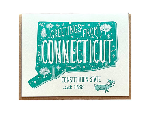 Greetings from Connecticut Card