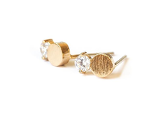 Dot CZ Stud Earrings