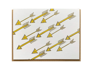 Diagonal Arrows Greeting Card