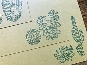 Cacti & Succulents Mixed Flat Stationery
