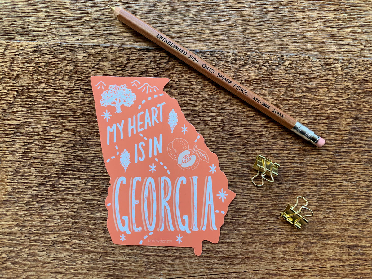 Georgia State Sticker – Noteworthy Paper & Press