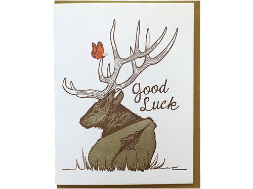 Good Luck Elk Greeting Card