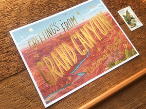 Grand Canyon National Park Foil Postcard