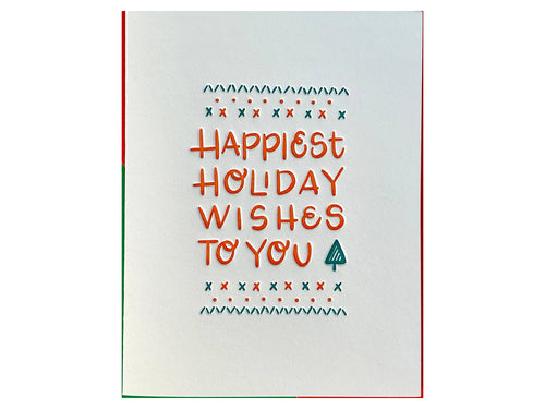 Happiest Holiday Wishes, Single Card