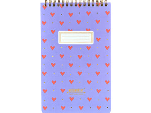 Hearts Pattern Small Notebook