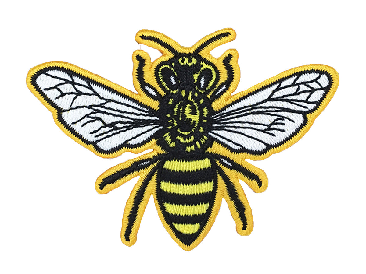 Iron On Bug Badge For Hats Honey Bee Iron-On Patch Pack (3-Pack) – Embroidered Bumblebee Insect Bug Appliqué Sequins Animals & Insects Iron - On Sewing Appliques - Foto 5