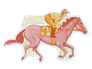 Saratoga Horse & Jockey Postcard