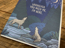 I'm Here Howling Wolves Greeting Card