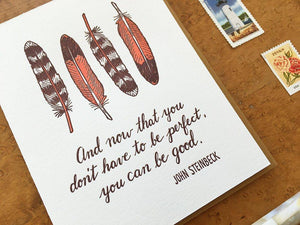 Steinbeck Quote Greeting Card