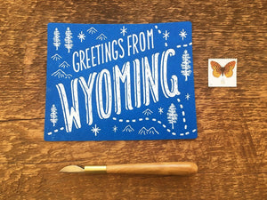 Greetings from Wyoming Postcard