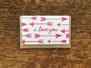 I Love You Arrows Enclosure Card