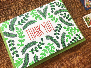 Leaves Thank You Greeting Card