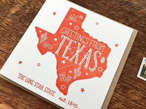 Greetings from Texas Card