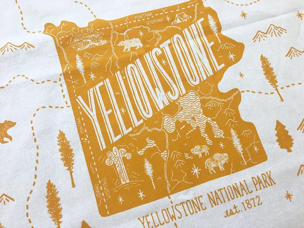 Yellowstone National Park Kitchen Towel – The Coin Laundry Print Shop
