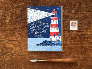 Mom Lighthouse Greeting Card