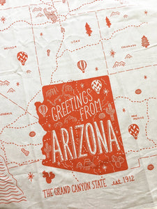 Greetings from Arizona Tea Towel