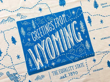 Greetings from Wyoming Tea Towel