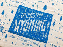 Greetings from Wyoming Tea Towel