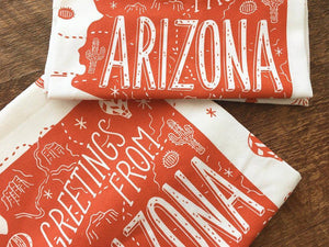 Greetings from Arizona Tea Towel