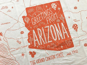 Greetings from Arizona Tea Towel