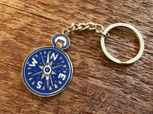 Compass Enamel Keychain