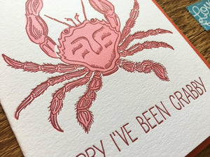 Sorry Crabby Greeting Card