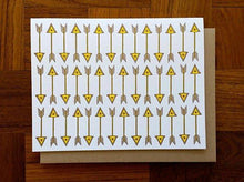 Vertical Arrows Greeting Card
