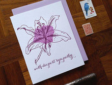 Lily Sympathy Greeting Card