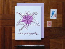 Lily Sympathy Greeting Card