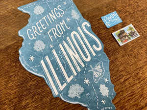 Greetings from Illinois Postcard
