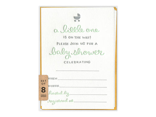 A Little One, Fill-in Invitations, Boxed Set of 8