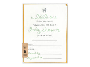 A Little One, Fill-in Invitations, Boxed Set of 8