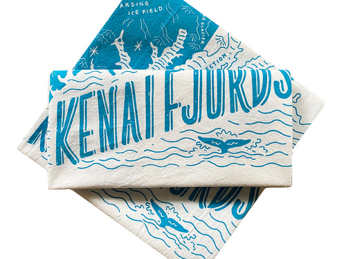 Kenai Fjords National Park Tea Towel