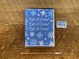 Let It Snowflakes Greeting Card